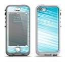 The Bright Diagonal Blue Streaks Apple iPhone 5-5s LifeProof Nuud Case Skin Set