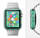 The Bright Green Textile Lace Full-Body Skin Set for the Apple Watch