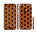 The Bright Orange Geometric Design Pattern Sectioned Skin Series for the Apple iPhone 6/6s Plus