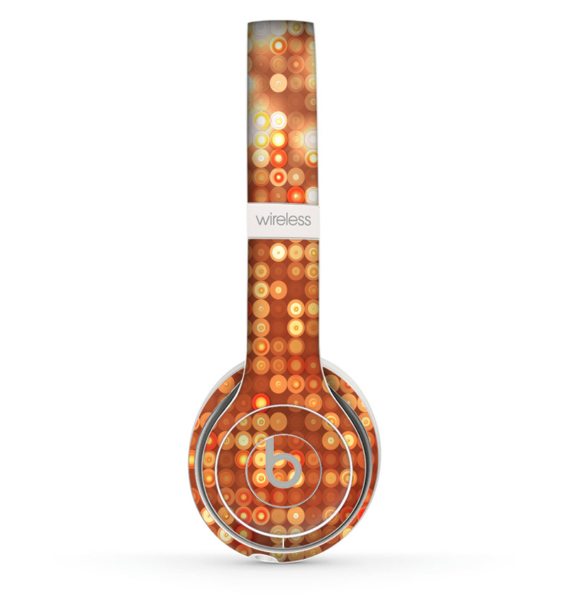 The Bright Orange Unfocused Circles Skin Set for the Beats by Dre Solo 2 Wireless Headphones