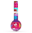 The Bright Pink Cartoon Owls with Flowers and Butterflies Skin Set for the Beats by Dre Solo 2 Wireless Headphones