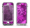 The Bright Pink & Purple Floral Paisley Apple iPhone 5-5s LifeProof Nuud Case Skin Set