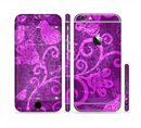 The Bright Pink & Purple Floral Paisley Sectioned Skin Series for the Apple iPhone 6/6s Plus