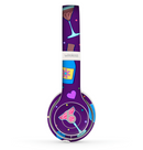 The Bright Purple Party Drinks Skin Set for the Beats by Dre Solo 2 Wireless Headphones