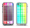 The Bright Rainbow Plaid Pattern Apple iPhone 5-5s LifeProof Nuud Case Skin Set