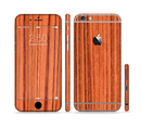 The Bright Red & Black Grained Wood Sectioned Skin Series for the Apple iPhone 6/6s