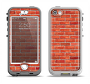 The Bright Red Brick Wall Apple iPhone 5-5s LifeProof Nuud Case Skin Set