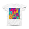 The Bright Retro Color-Shapes ink-Fuzed Front Spot Graphic Unisex Soft-Fitted Tee Shirt