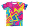 The Bright Retro Color-Shapes ink-Fuzed Unisex All Over Full-Printed Fitted Tee Shirt
