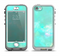 The Bright Teal WaterColor Panel Apple iPhone 5-5s LifeProof Nuud Case Skin Set