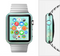 The Bright Teal WaterColor Panel Full-Body Skin Set for the Apple Watch