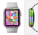 The Bright Translucent Wave Pattern V2 Full-Body Skin Set for the Apple Watch
