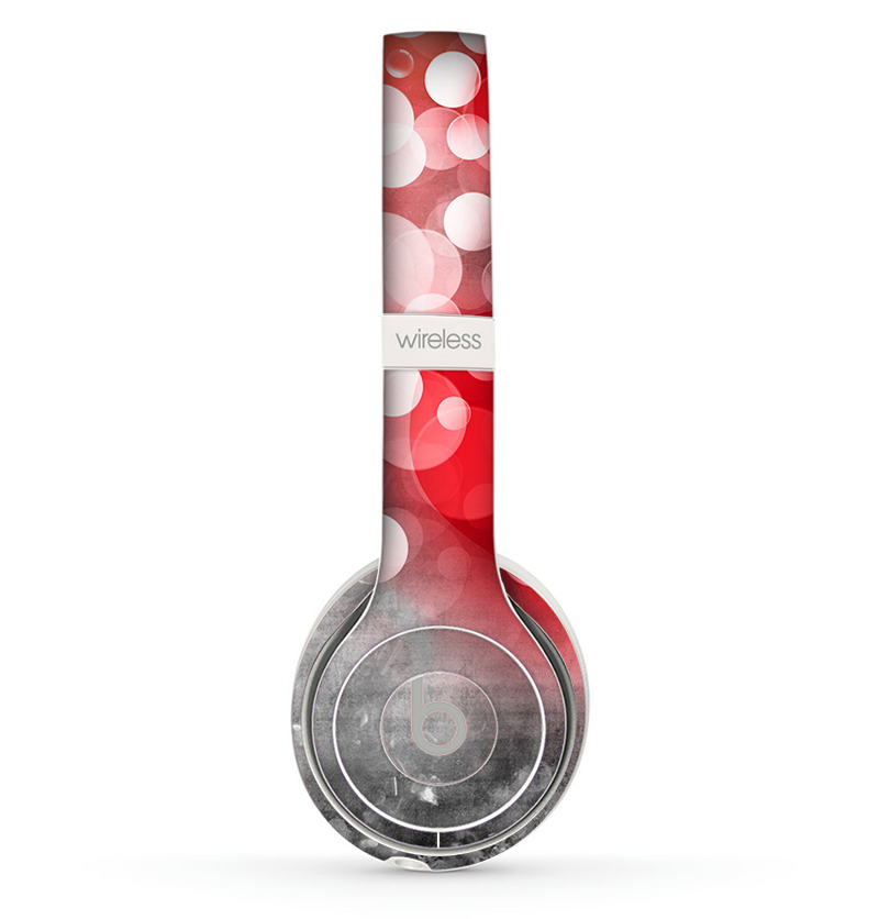 The Bright Unfocused White & Red Love Dots Skin Set for the Beats by Dre Solo 2 Wireless Headphones