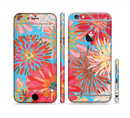 The Brightly Colored Watercolor Flowers Sectioned Skin Series for the Apple iPhone 6/6s Plus