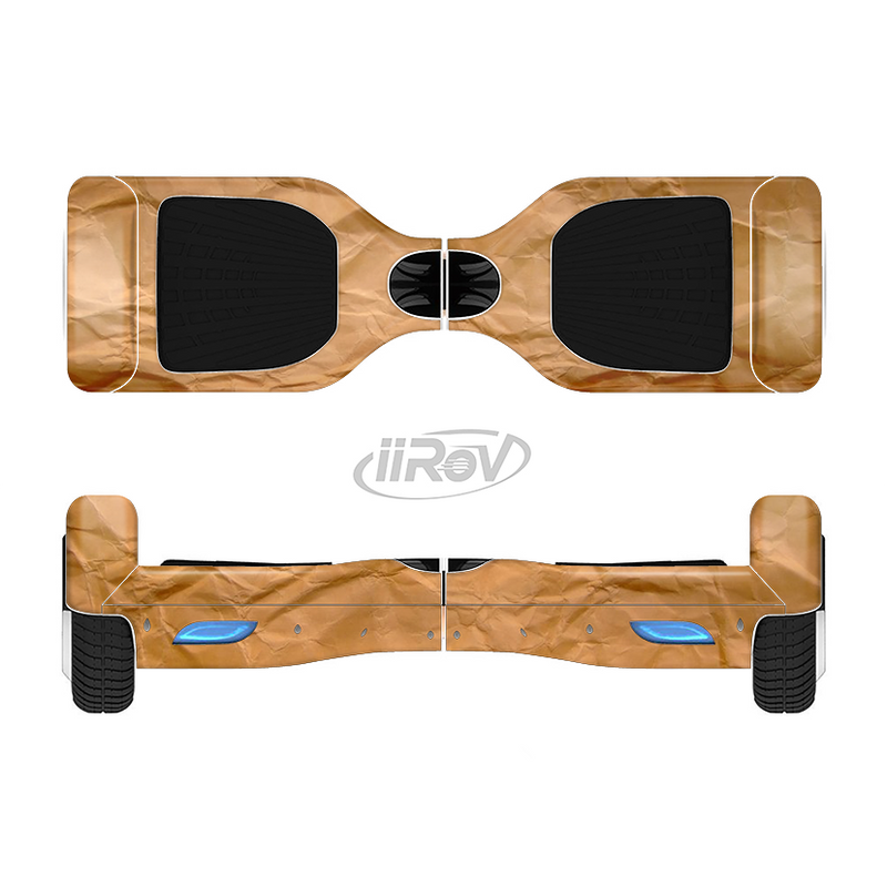 The Brown Crumpled Paper Full-Body Skin Set for the Smart Drifting SuperCharged iiRov HoverBoard