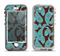 The Brown & Teal Paisley Pattern Apple iPhone 5-5s LifeProof Nuud Case Skin Set