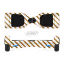 The Brown & White Striped Pattern Full-Body Skin Set for the Smart Drifting SuperCharged iiRov HoverBoard