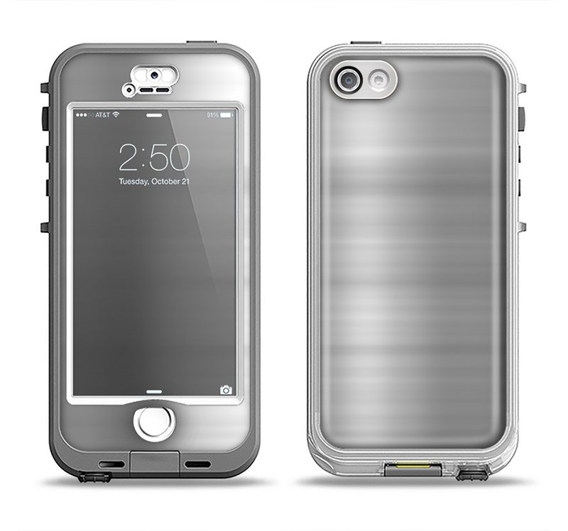 The Brushed Metal Surface Apple iPhone 5-5s LifeProof Nuud Case Skin Set