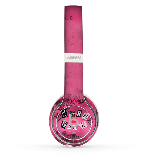 The Burn Book Pink Skin Set for the Beats by Dre Solo 2 Wireless Headphones