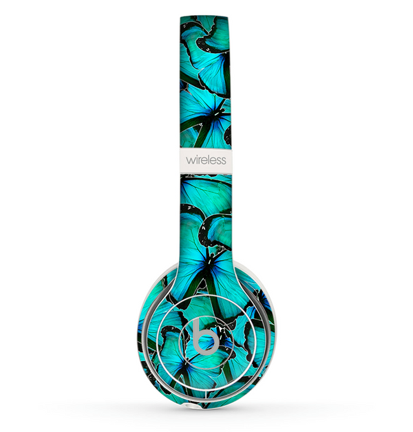 The Butterfly BackGround Flat Skin Set for the Beats by Dre Solo 2 Wireless Headphones