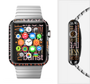 The Cafe Word Cloud Full-Body Skin Set for the Apple Watch