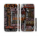 The Cafe Word Cloud Sectioned Skin Series for the Apple iPhone 6/6s Plus