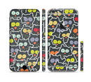 The Cartoon Color-Eyed Black Owls Sectioned Skin Series for the Apple iPhone 6/6s Plus