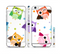 The Cartoon Emotional Owls with Polkadots Sectioned Skin Series for the Apple iPhone 6/6s Plus