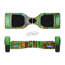 The Chipped Bright Green Wood Full-Body Skin Set for the Smart Drifting SuperCharged iiRov HoverBoard