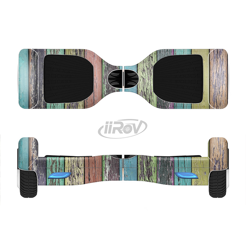 The Chipped Pastel Paint on Wood Full-Body Skin Set for the Smart Drifting SuperCharged iiRov HoverBoard