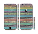 The Chipped Pastel Paint on Wood Sectioned Skin Series for the Apple iPhone 6/6s
