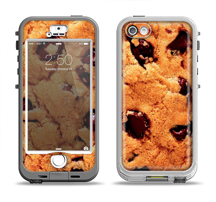 The Chocolate Chip Cookie Apple iPhone 5-5s LifeProof Nuud Case Skin Set