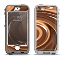 The Chocolate and Carmel Swirl Apple iPhone 5-5s LifeProof Nuud Case Skin Set