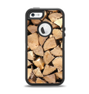 The Chopped Wood Logs Apple iPhone 5-5s Otterbox Defender Case Skin Set