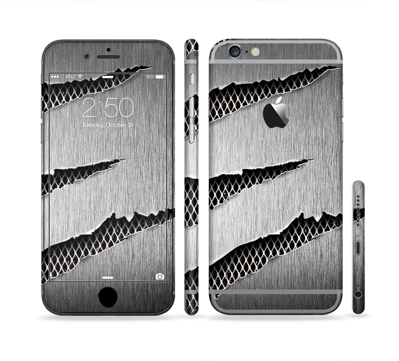 The Clawed Metal Sheet Sectioned Skin Series for the Apple iPhone 6/6s Plus