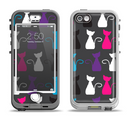 The Color Vector Cat Collage Apple iPhone 5-5s LifeProof Nuud Case Skin Set