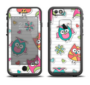 The Colored Cartoon Owl Cutouts on Paper Apple iPhone 6/6s LifeProof Fre Case Skin Set