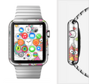 The Colored Cartoon Owl Cutouts on Paper Full-Body Skin Set for the Apple Watch