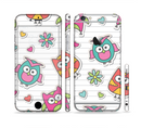 The Colored Cartoon Owl Cutouts on Paper Sectioned Skin Series for the Apple iPhone 6/6s