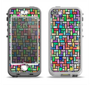 The Colorful Abstract Tiled Apple iPhone 5-5s LifeProof Nuud Case Skin Set