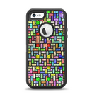 The Colorful Abstract Tiled Apple iPhone 5-5s Otterbox Defender Case Skin Set