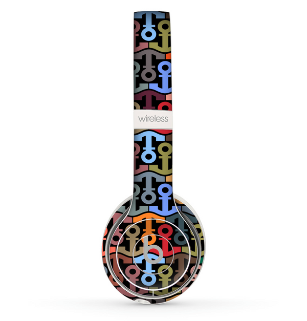 The Colorful Anchor Vector Collage Pattern Skin Set for the Beats by Dre Solo 2 Wireless Headphones