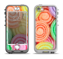 The Colorful Candy Swirls Apple iPhone 5-5s LifeProof Nuud Case Skin Set