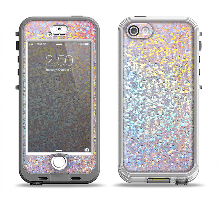 The Colorful Confetti Glitter Sparkle Apple iPhone 5-5s LifeProof Nuud Case Skin Set