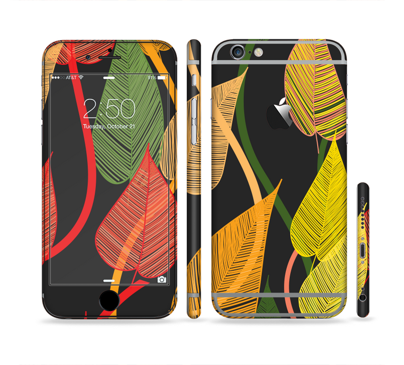 The Colorful Pencil Vines Sectioned Skin Series for the Apple iPhone 6/6s