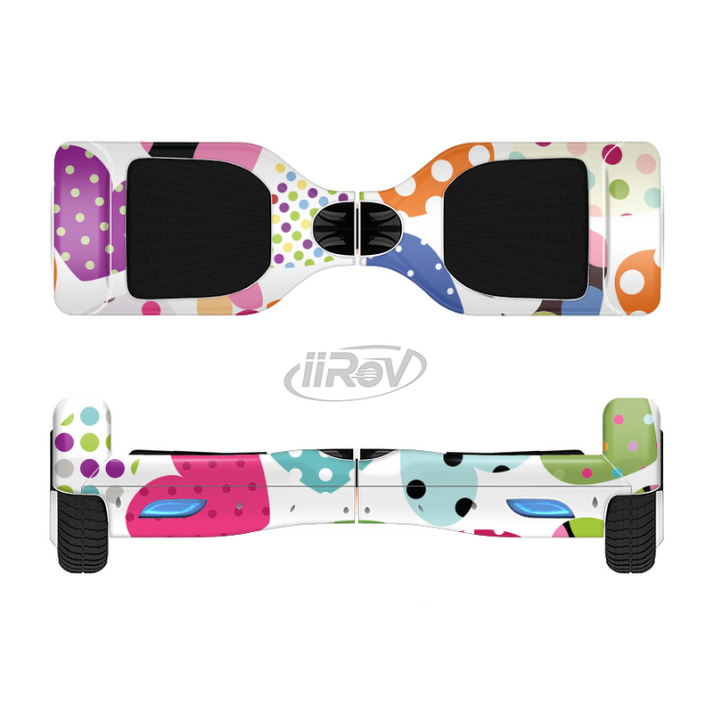 The Colorful Polkadot Hearts Full-Body Skin Set for the Smart Drifting SuperCharged iiRov HoverBoard