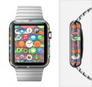 The Colorful Scratched Mustache Pattern Full-Body Skin Set for the Apple Watch