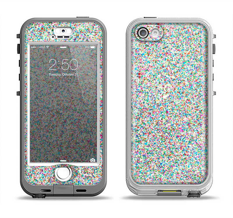 The Colorful Small Sprinkles Apple iPhone 5-5s LifeProof Nuud Case Skin Set