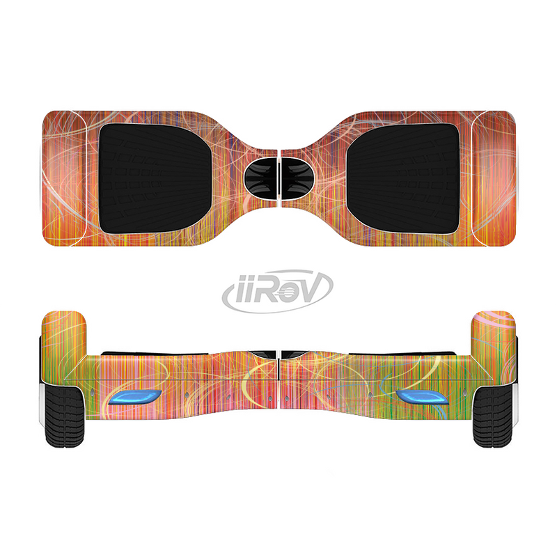 The Colorful Stripes and Swirls V43 Full-Body Skin Set for the Smart Drifting SuperCharged iiRov HoverBoard