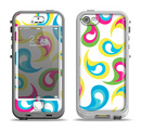 The Colorful Swirl Pattern Apple iPhone 5-5s LifeProof Nuud Case Skin Set